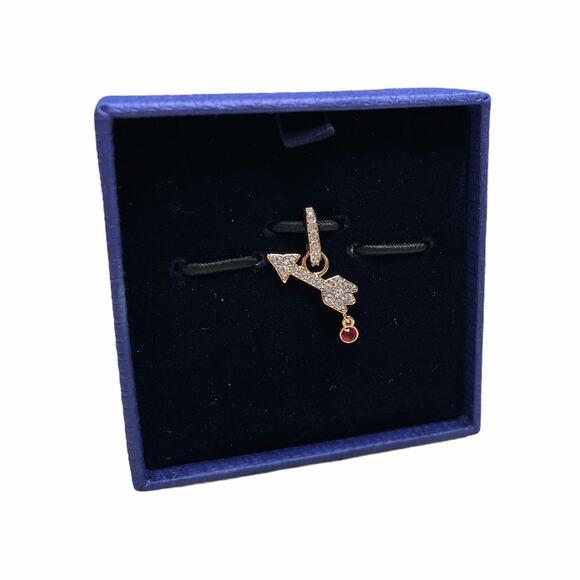 Swarovski Crystal Remix Collection Charm Arrow, White, Rose Gold Plating 5441402 - Picture 2 of 3